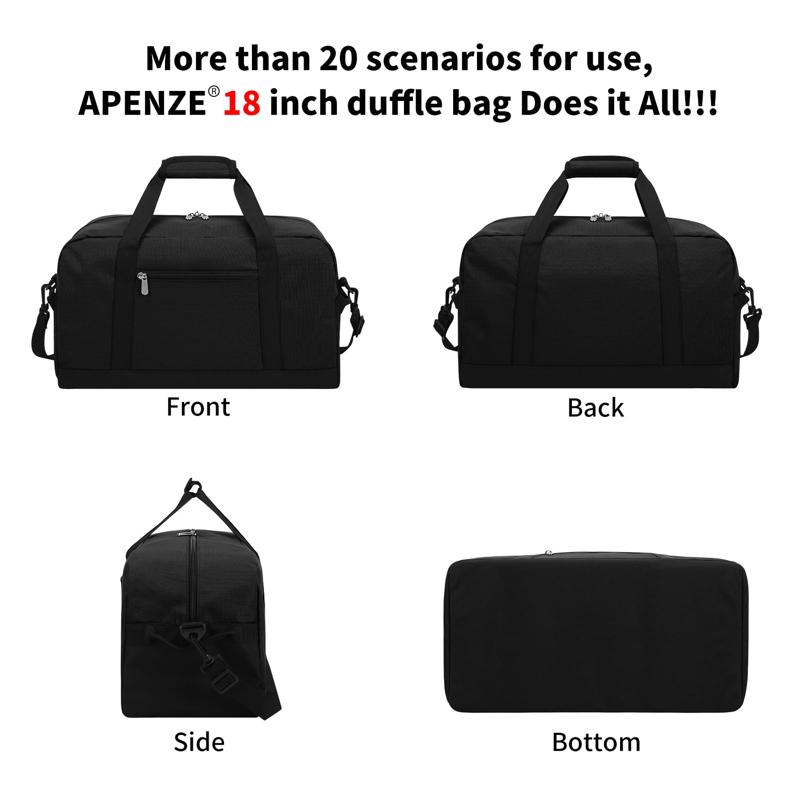 Apenze Small Gym Bag Carry On Bag - 12 in Mini Duffle Bag Lightweight for Overnight Travel(Camouflage)