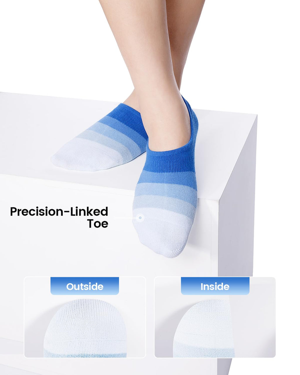 IDEGG No Show Socks Women 10 Pairs Low Cut Anti-Slid Novelty Athletic Casual Invisible Liner Socks