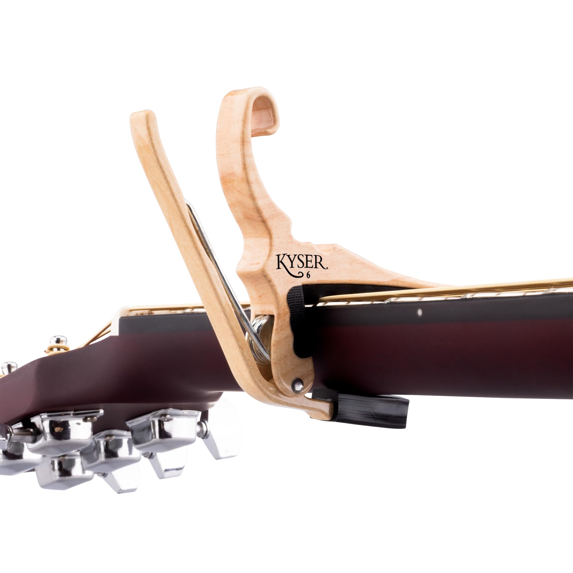 Kyser Musical Products Quick-Change Guitar Capo, KG6ABA, Abalone - For 6-String Acoustic Guitars, Made in USA, Quality, Strong, Lightweight, Quick & Easy Key Changes, Innovative, Perfect Fit
