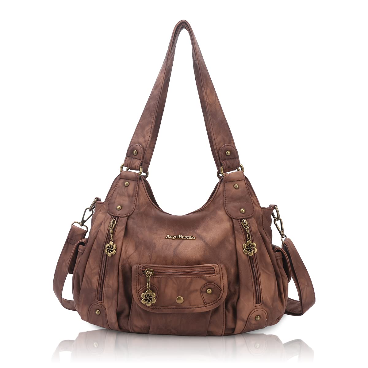 Angel Barcelo Purses for Women Soft PU Leather Shoulder Bag Crossbody Purse and Handbags