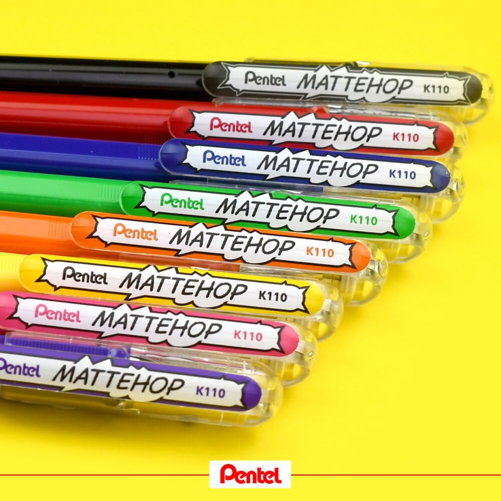 Pentel Matte Hop Original + Sweet Color Ballpoint Pen, 14 Colors K110-V14ST