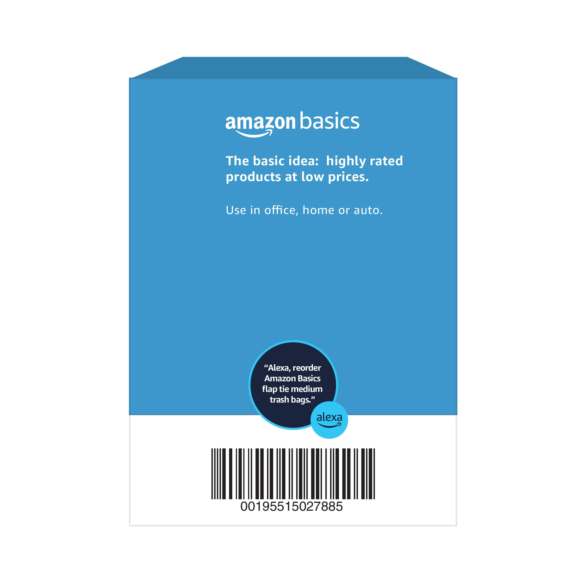Amazon Basics 8 Gallon Flap Tie Trash Bags, Fresh Scent, 80 Count