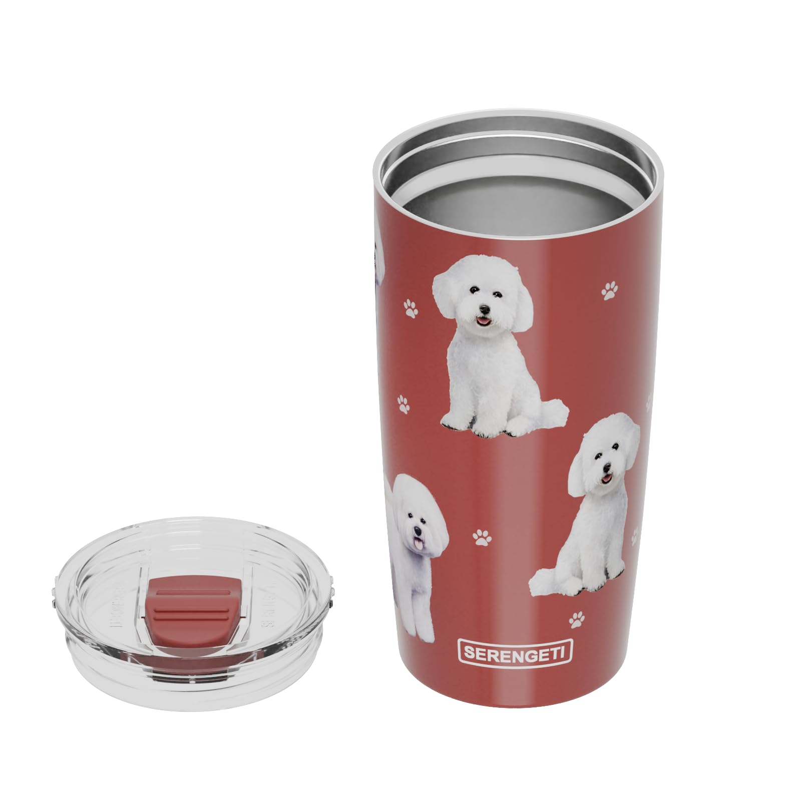 SERENGETI Australian Shepherd 20 Oz. Stainless Steel, Vacuum Insulated Tumbler with Spill Proof Lid - 3D Print - Insulated Travel mug for Hot or Cold Drinks (Australian Shepherd Tumbler)