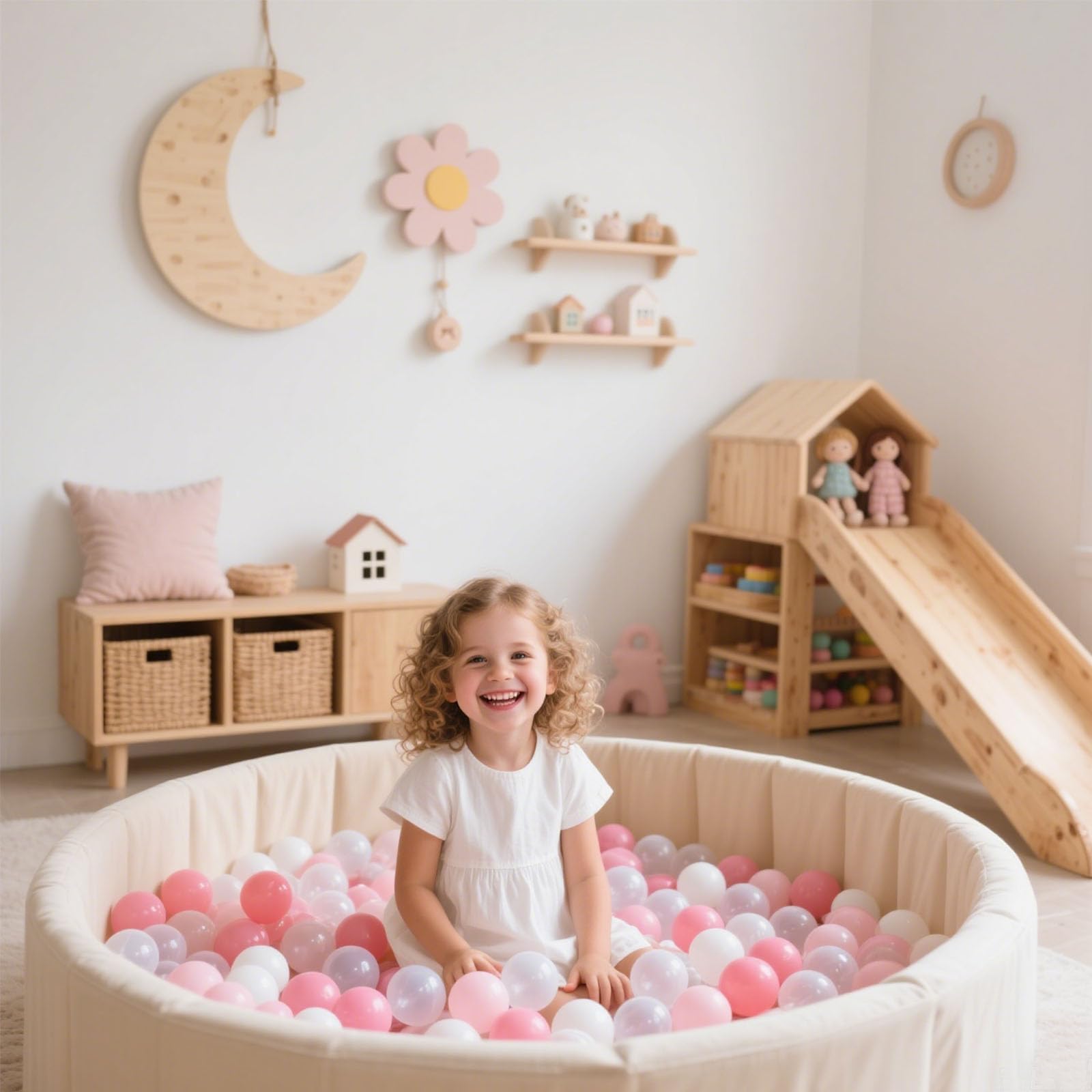 GOGOSO Ball Pit Balls for Toddler, Baby Plastic Playballs Kids Soft Pastel Pelotas Non-Toxic BPA-Free,Mix Color,100 Balls