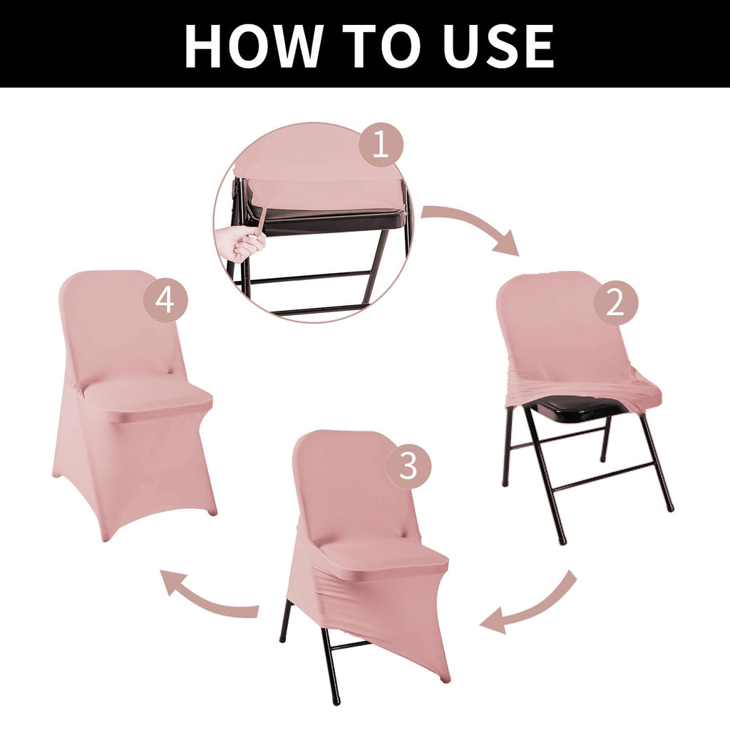 magalo 12 Pack Black Spandex Folding Waterproof Chair Cover, Stretch Chair Cover Protector for Wedding, Party, Dining Banquet and Other Special Events