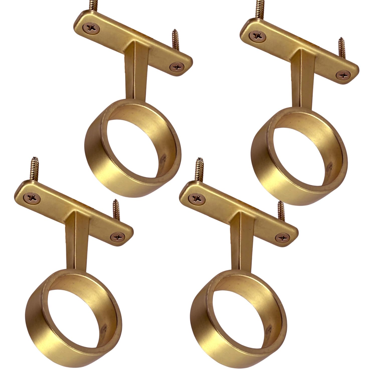 72" HEAVY DUTY Round Closet Rod | 32mm Diameter | Satin Brass Clothes Pole | 1 Pack