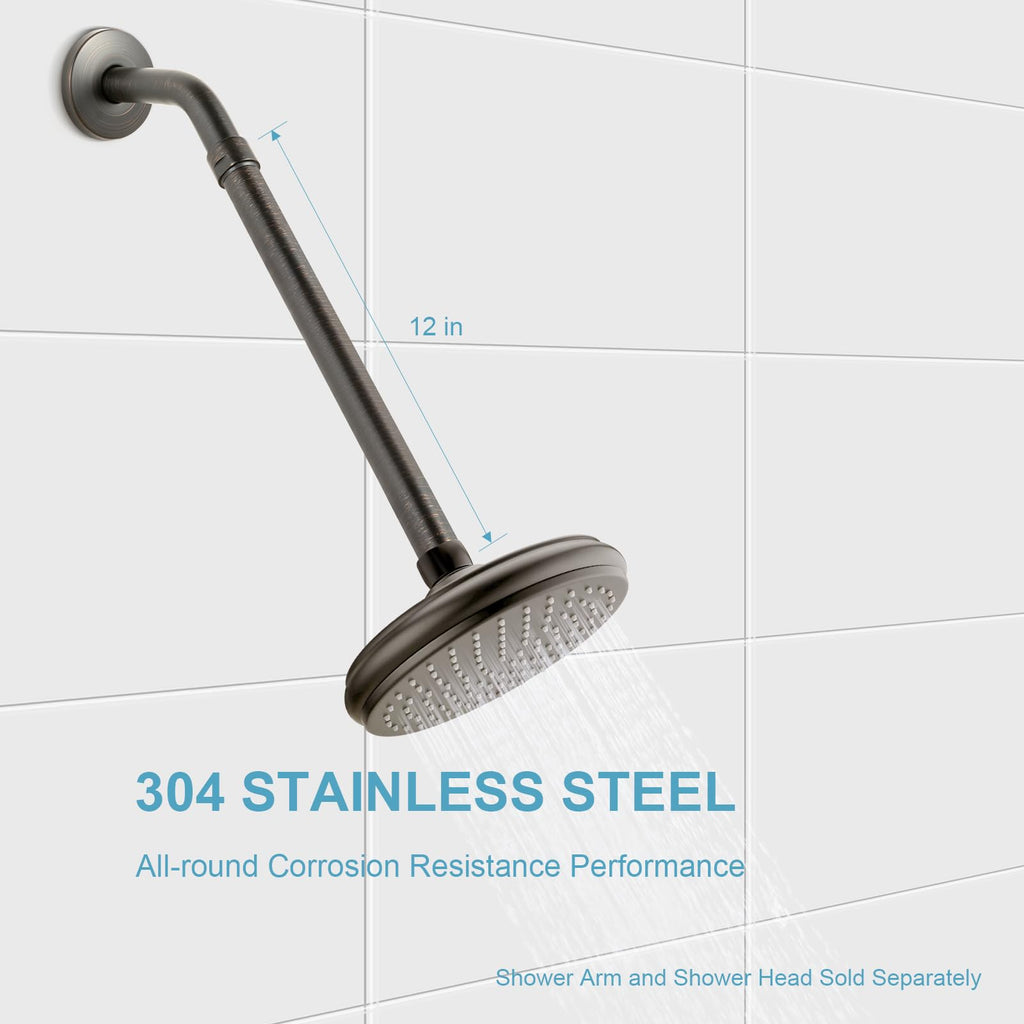 OFFO Shower Head Extension Arm, Shower Arm Extension Shower Head Extender Made of 304 Stainless Steel Shower Pipe Extension, Bright Gold 3 in