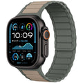 THWALK Magnetic Link Solo Loop Sport Silicone Bands Compatible with Apple Watch Ultra 3/2/1 49mm, Series 11/10 46/42mm, 9/8/7 45/41mm, SE 6/5/4 44/40mm, 3/2/1 42/38mm for Women Men