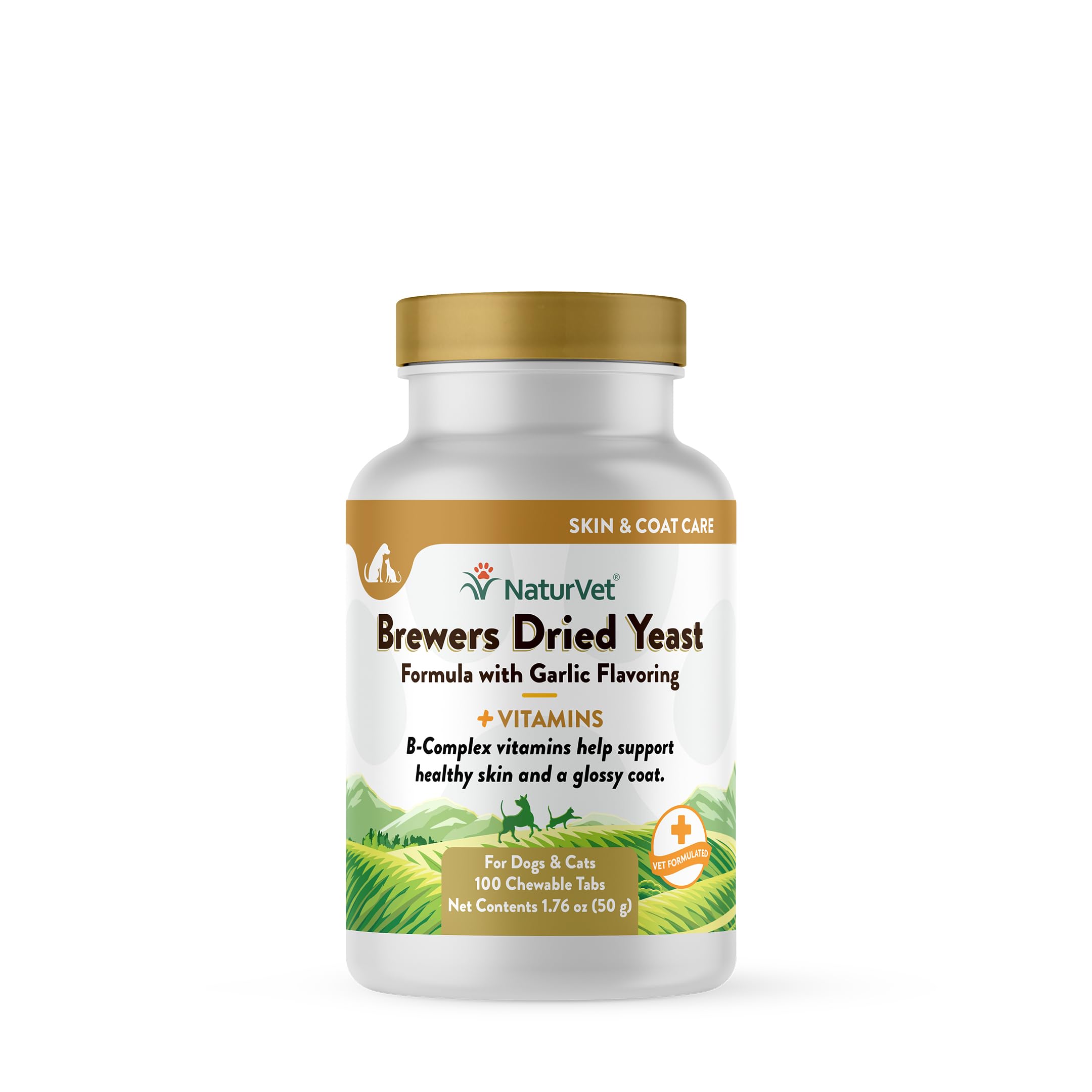 NaturVet – Brewer’s Dried Yeast Formula with Garlic Flavoring – Plus Omegas | Rich in Omega-3, 6 & 9 Fatty Acids | Fortified with B1, B2, Niacin & Vitamin C | For Dogs & Cats | 5000 Chewable Tablets