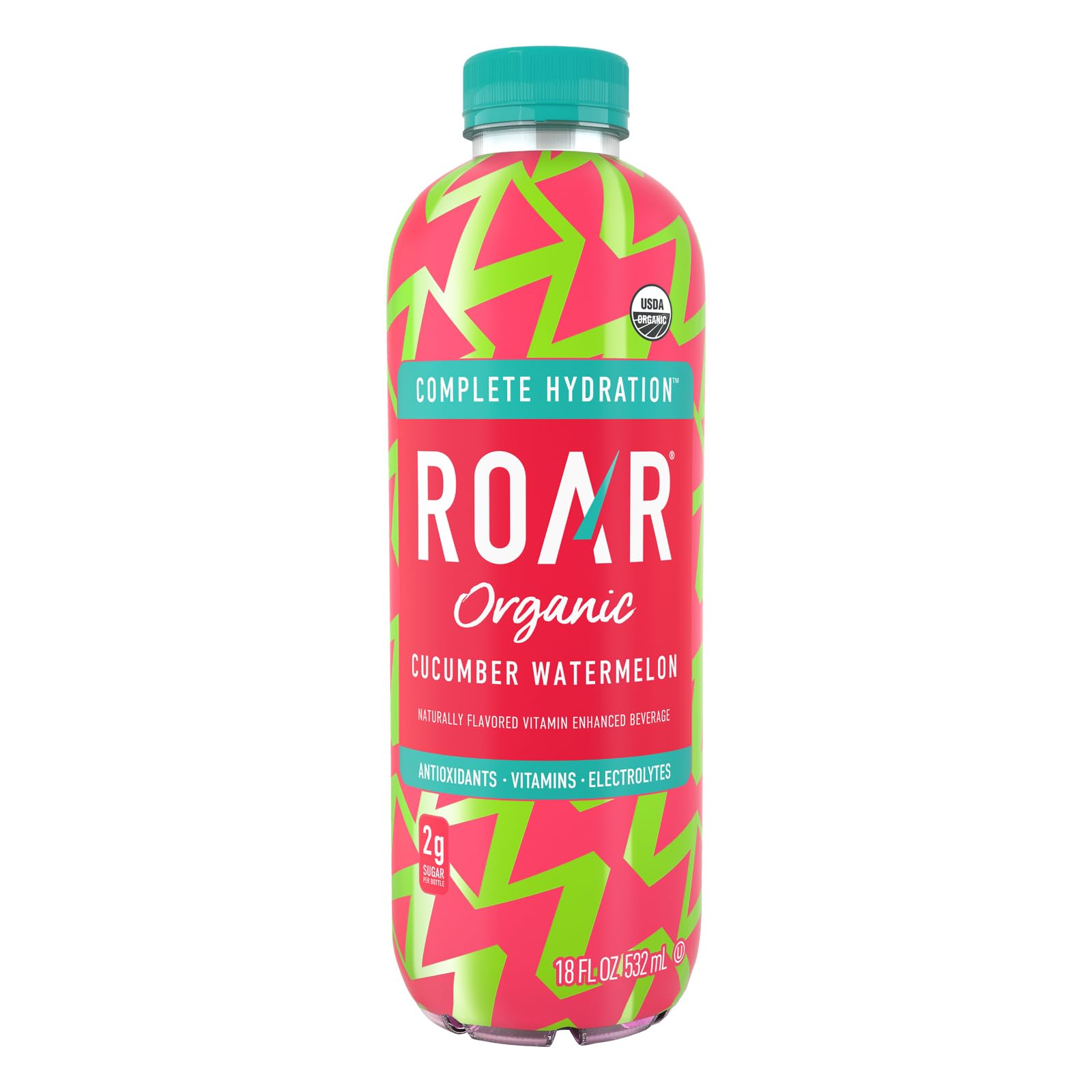 ROAR Complete Hydration Organic - Electrolyte Drinks Loaded with Vitamins C, B5, B12 - Non-GMO, Gluten-Free - Strawberry Lemonade - 12 pc