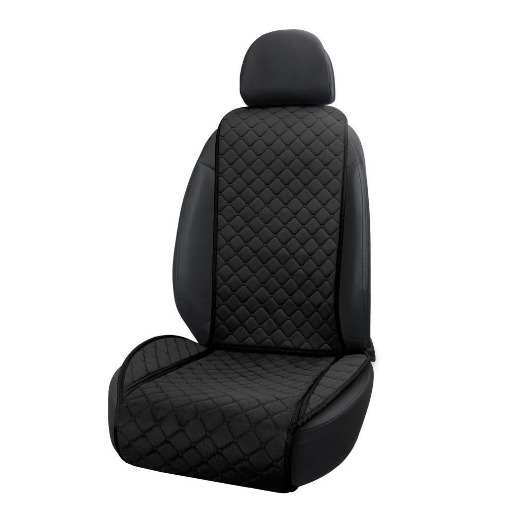surpassme Comfortable Car Seat Covers Universal Front Seat Covers for Car Accessories, Padded Car Interior Covers for Automotive, SUV, Truck, and Van(Black)