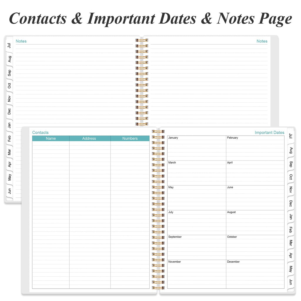 2026-2027 Daily & Monthly Planner - One Page Per Day, Daily Planner from July 2026 to June 2027, Planner 2026-2027 with 12 Monthly Tabs, 6.4" x 8.5", Black