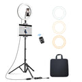 Elitehood 12’’ Ring Light with Tripod Stand (72’’ Tall) & iPad/Phone Holder, Dimmable Selfie Circle LED Lights Ringlight for Video Recording, Conference, Makeup, Laptop, Computer, Webcam, YouTube