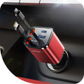 [2026 Ultra-Compact] 84W Retractable Car Charger, [PD 45W] Car Charger USB C for iPhone 16 17 Pro Fast Charging, Car Accessories Travel Essentials Gifts for Women Men for iPhone 17 Air 16 15 14 13 12