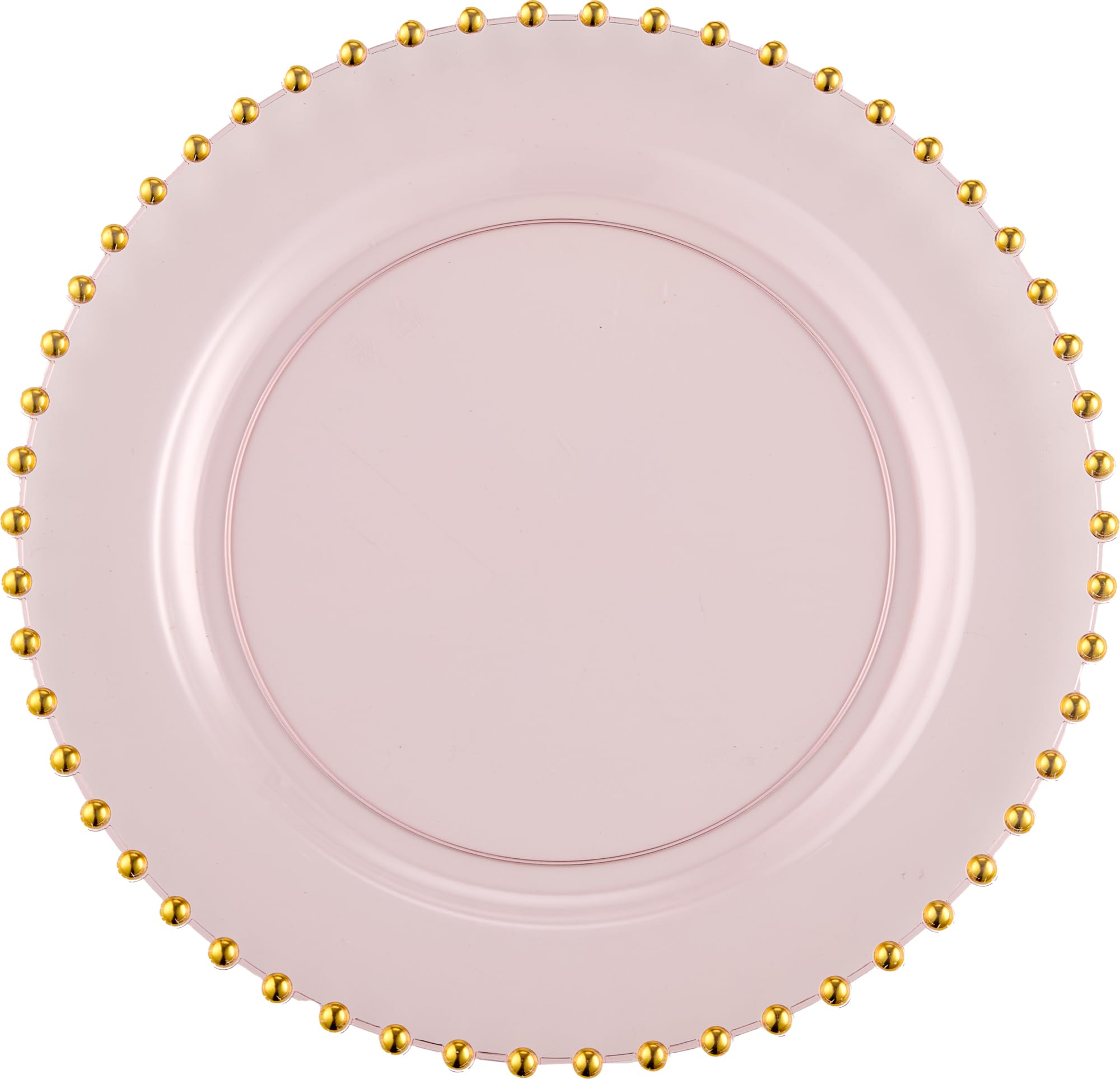 PLASTICPRO 32 Piece Combo Plastic Dinner Plates Disposable Plastic Fancy Heavy Duty Party Dishes 7 inch and 10 inch, Black and Gold Beaded