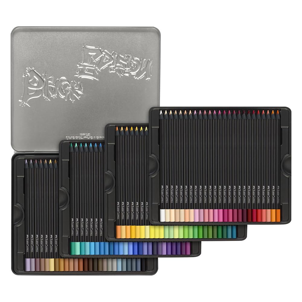 Faber-Castell Black Edition Colored Pencils| Great Back to School Art Supplies | Classic (12 Count)