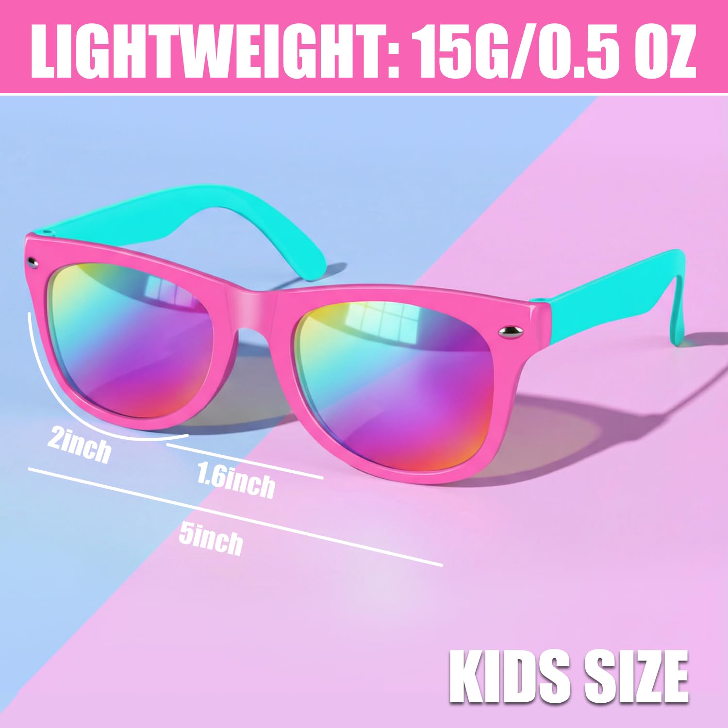 Kids Sunglasses Bulk, Kids Sunglasses Party Favors for Age 3-8, UV400 Protection Neon Kids Sunglasses Bulk for Boys Girls (12Pack-heart sunglasses)