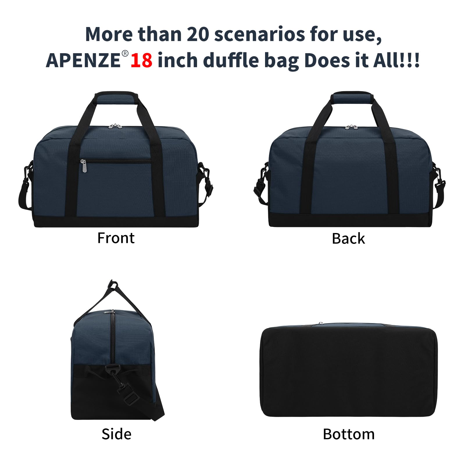 Apenze Small Gym Bag Carry On Bag - 12 in Mini Duffle Bag Lightweight for Overnight Travel(Camouflage)