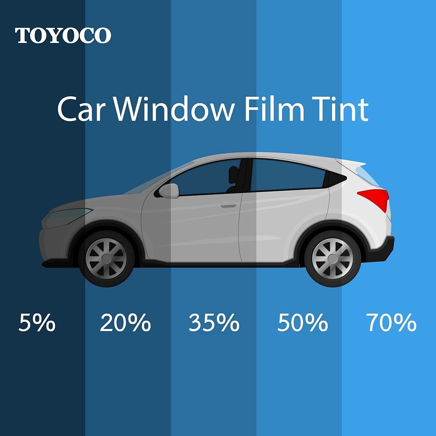 Window Tint Film for Cars 5% VLT 20in x 10Ft Ceramic Window Tints, Blocks 99% UV & IR Rays, Heat Resistant Anti Glare Film for Windshield, Scratch Resistant Sun Shade Auto Tint Roll