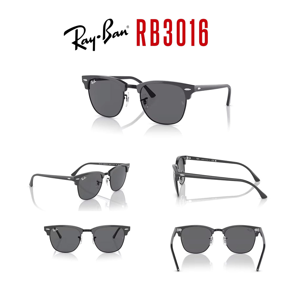 Ray-Ban RB3016 Clubmaster Classic Square Sunglasses for Men for Women