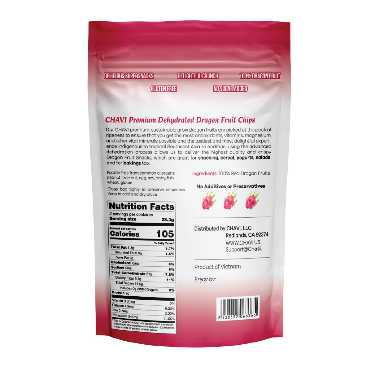 CHAVI Freeze Dried Fruits - Mixed | 6 in 1 | No Added Sugars or Preservatives - Non-GMO, Vegan, Gluten-Free | Gift Box | 230 g | 8.1 oz | 6 Cans