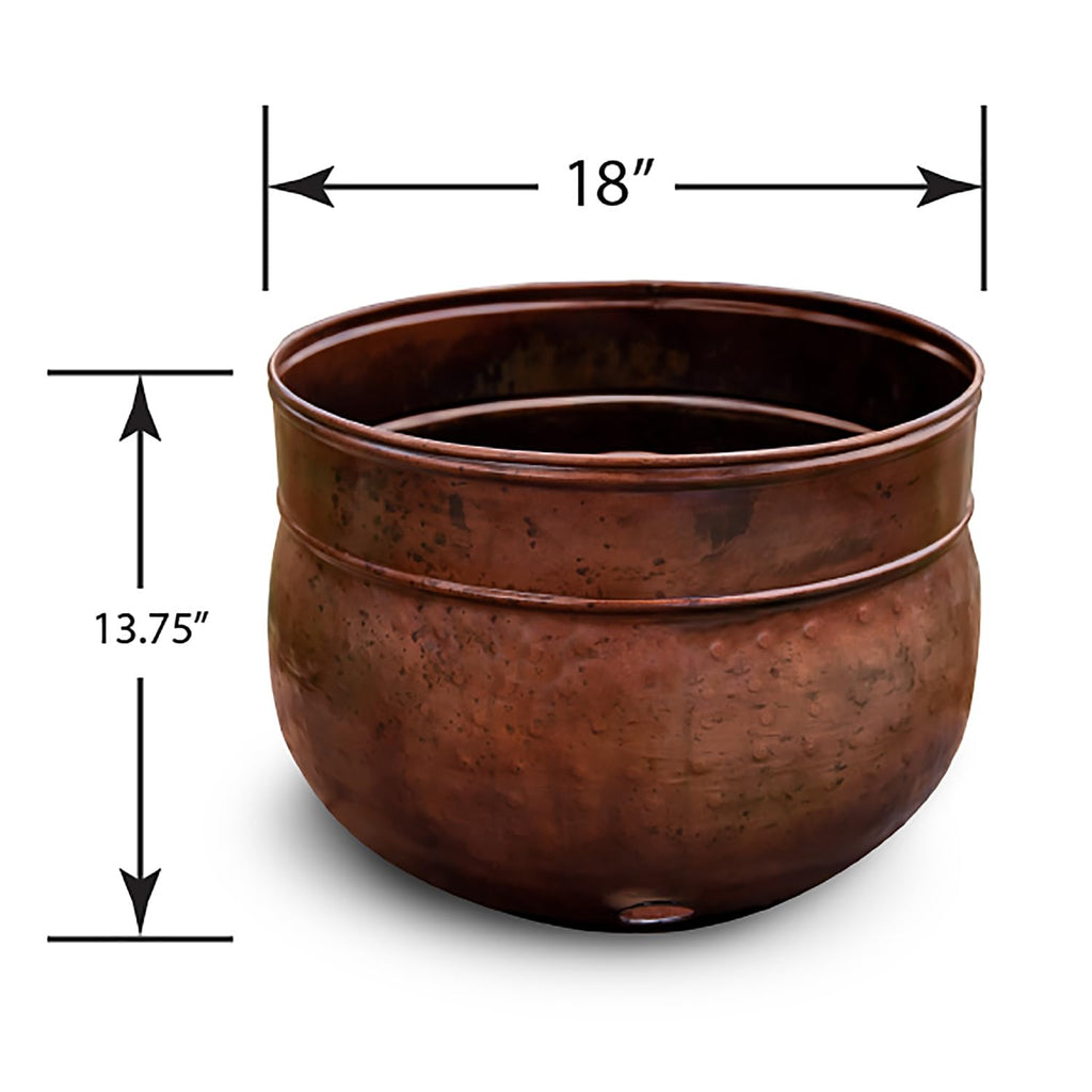 Liberty Garden Products Garden 1901 Rustic Garden Hose Pot, Holds 100-Feet of 5/8-Inch, Bronze