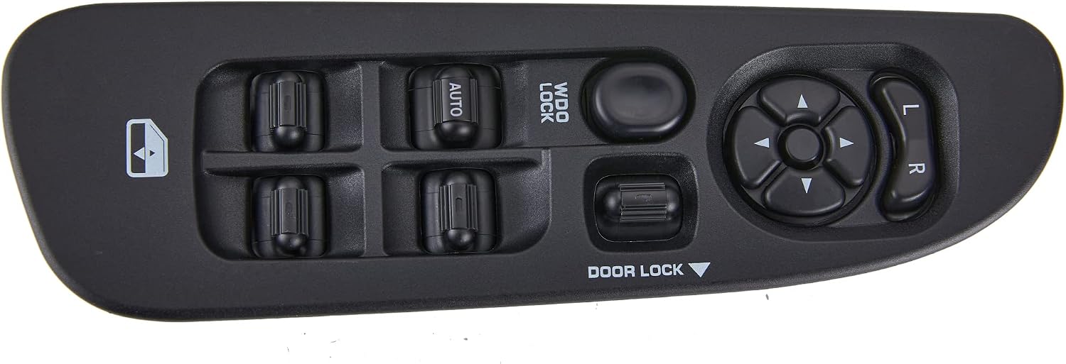 Power Window Switch Fits for 2002-2010 Dodge Ram 1500 2500 3500, 2001-2004 Dodge Dakota, Driver Side Control Door vidrios Master Switch OEM 56049805AB.Black Panel