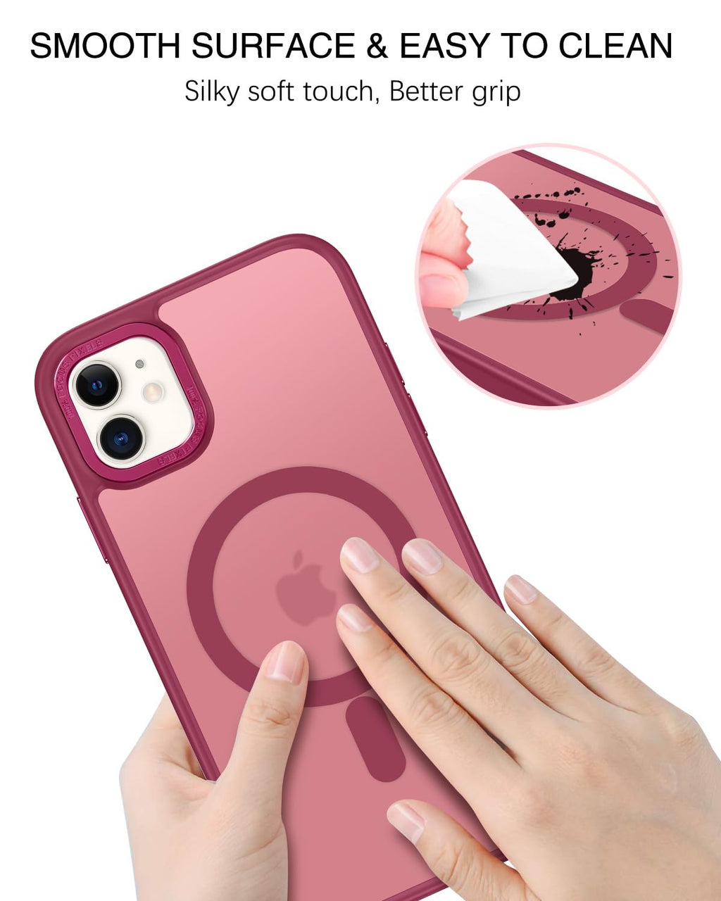 BENTOBEN for iPhone 11 Phone Case, Phone case for iPhone 11 Magnetic Case [Compatible with Mag Safe] Translucent Matte Slim Shockproof Anti-Fingerprint Protective Cover for iPhone 11 6.1’’ Black