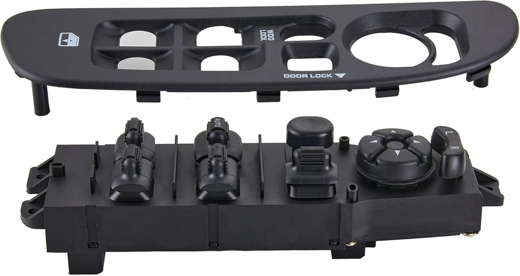 Power Window Switch Fits for 2002-2010 Dodge Ram 1500 2500 3500, 2001-2004 Dodge Dakota, Driver Side Control Door vidrios Master Switch OEM 56049805AB.Black Panel