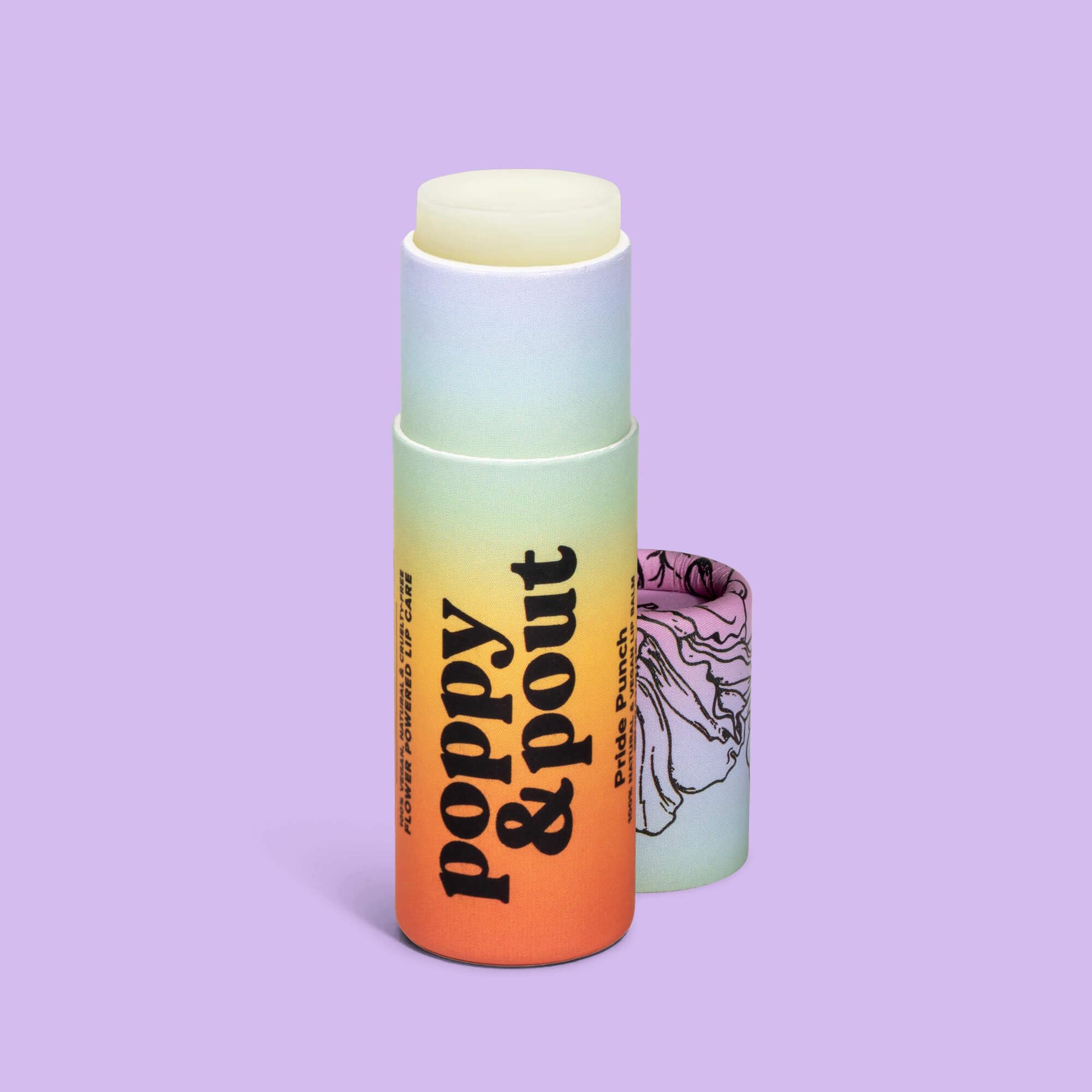 Poppy & Pout Blood Orange Mint Jumbo Lip Balm | All Natural Lip Balms & Moisturizers | Hydrates with Beeswax, Vitamin E, Organic Coconut Oil | Cruelty-Free | Lip Balm in Recyclable Cardboard Tube