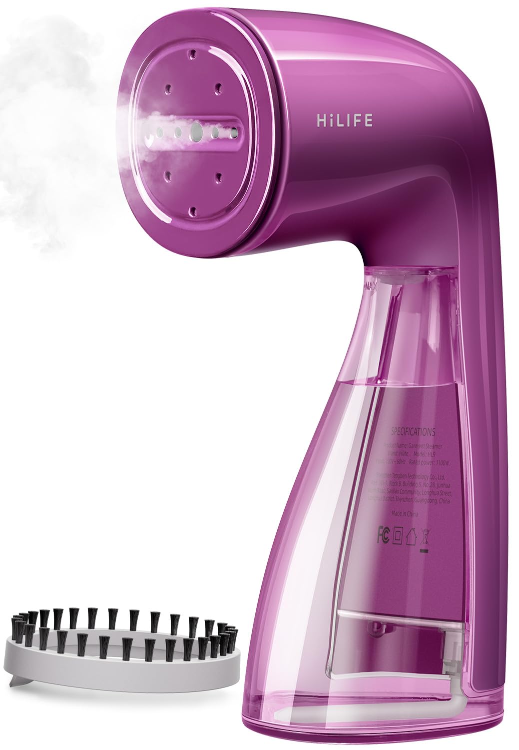 HiLIFE Steamer for Clothes, Portable Handheld Design, 240ml Big Capacity, 700W, Strong Penetrating Steam, Removes Wrinkle, for Home, Office and Travel(ONLY FOR 120V) (Olive Green)