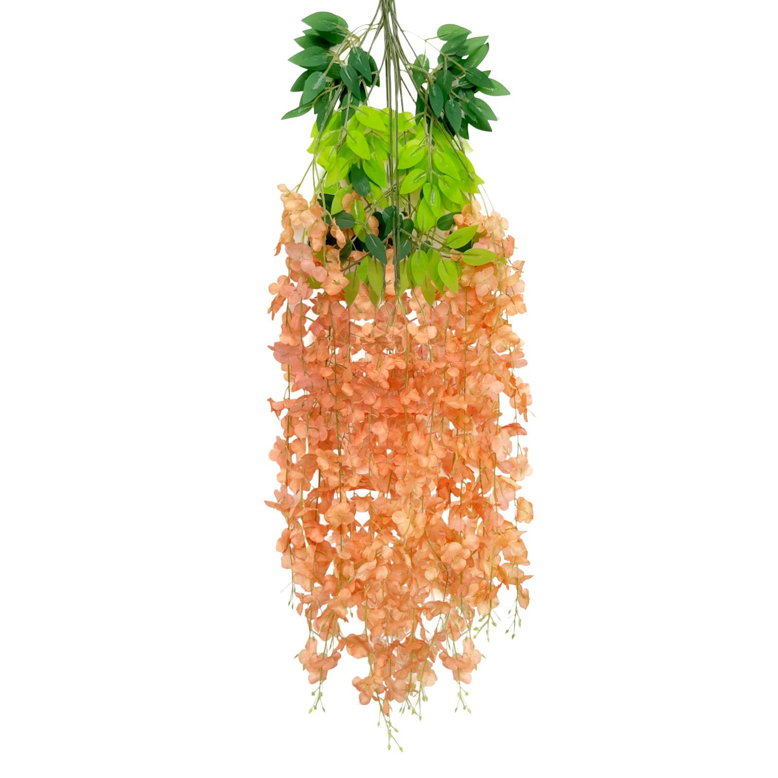 5 Pack Pink Wisteria Hanging Flowers Garland, 3.77 Feet Artificial Flower Vines, Fake Wisteria, Artificial Vines Hanging Garland for Backdrop Outdoor Yard Garden Decor