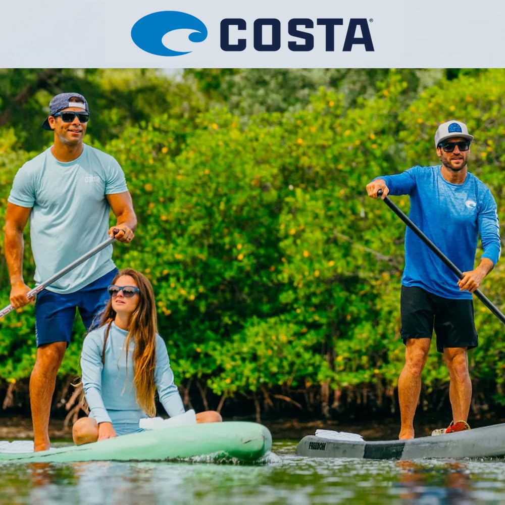 Costa Del Mar Sunglasses for Men - Paunch Mens Polarized Sunglasses - Fishing, Boating & Beach UV Protection - Size 57-580P