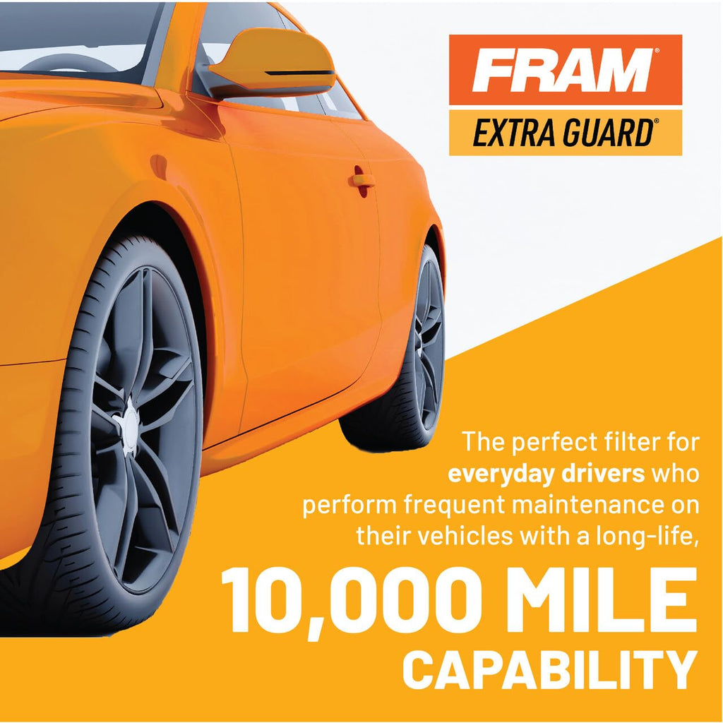 FRAM EG+ PH3614P 10K Mile Change Automotive Replacement Interval Spin-On Engine Oil Filter for Select Vehicle Model Years, Vehicle Engine Protection Oil Filter for Everyday Drivers