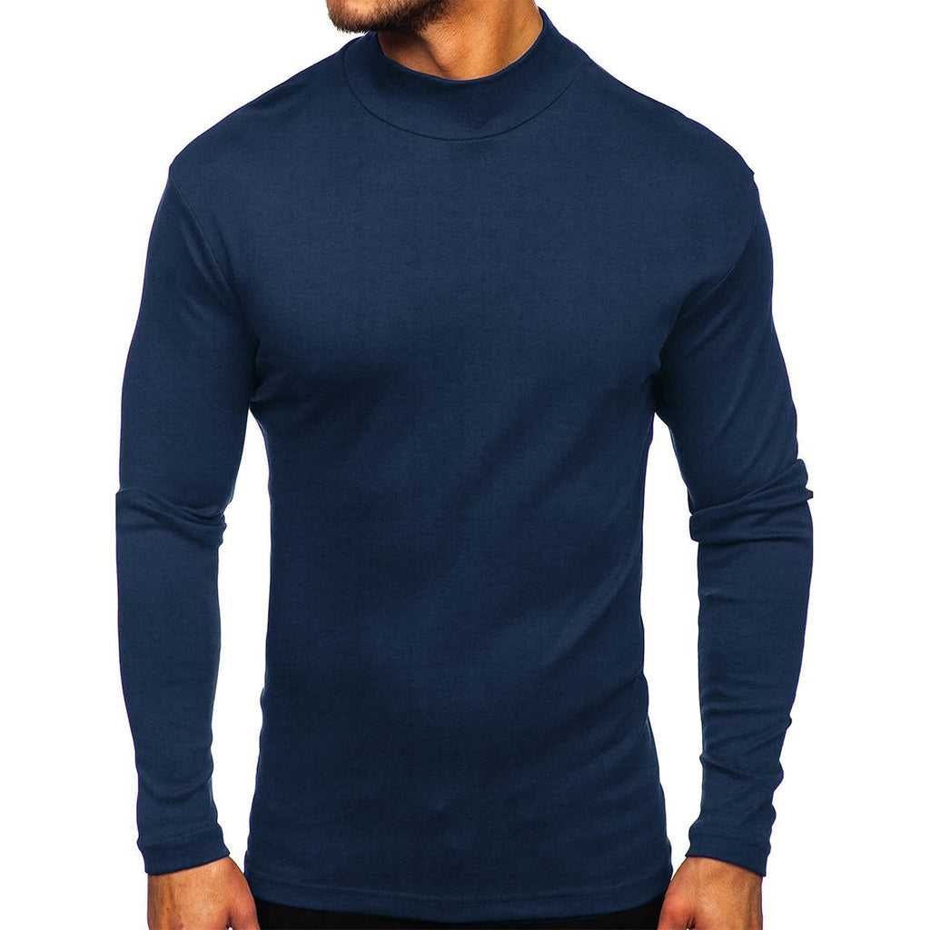 Rela Bota Mens Half Turtleneck Long Sleeve Pullover Basic Designed Undershirt Stretch Slim Fit Sweaters