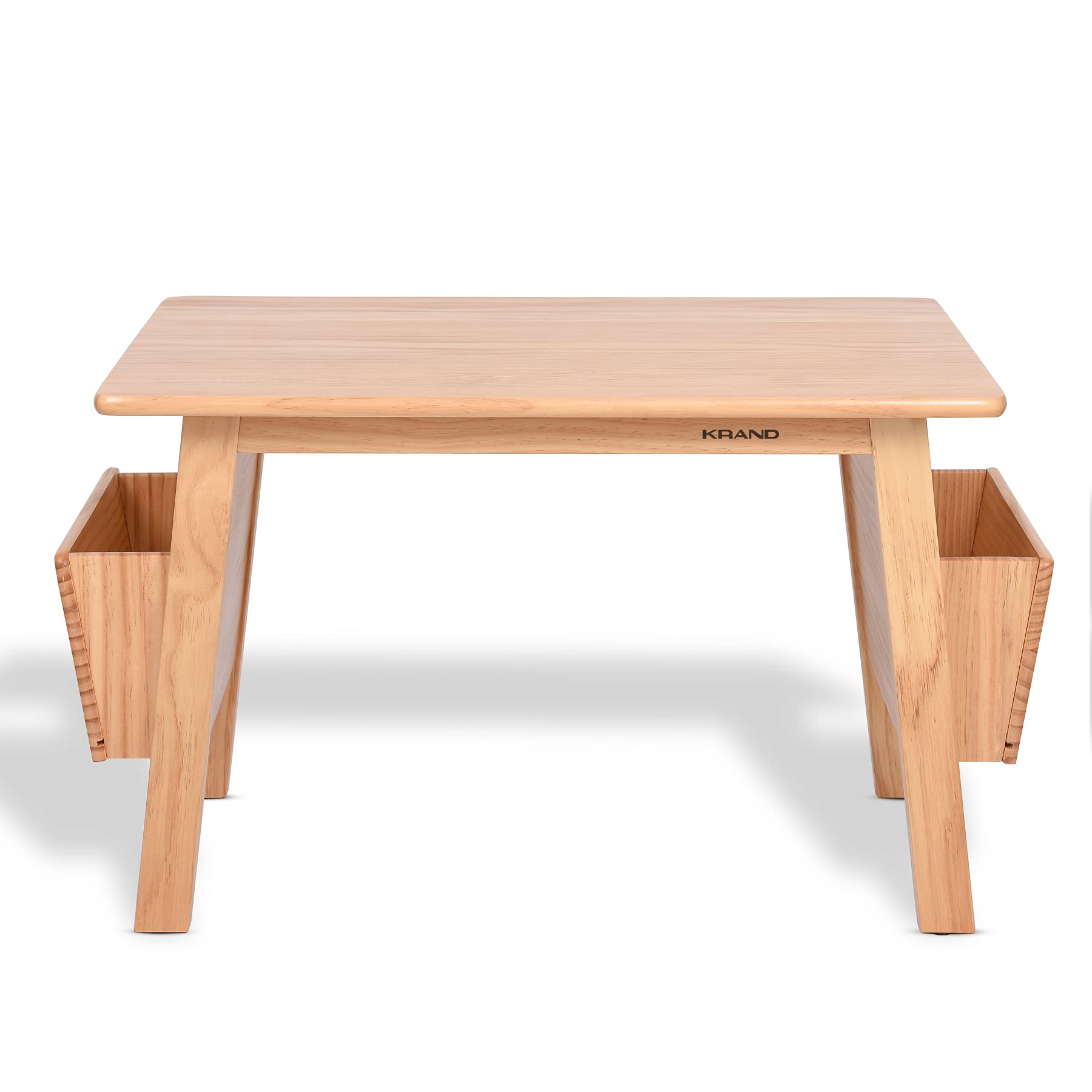 Kids Solid Wood Table and 2 Chair Set with Built-in Storage Cases Children's Storage Table and Chair Set for Toddlers Boys and Girls (Bianca White)