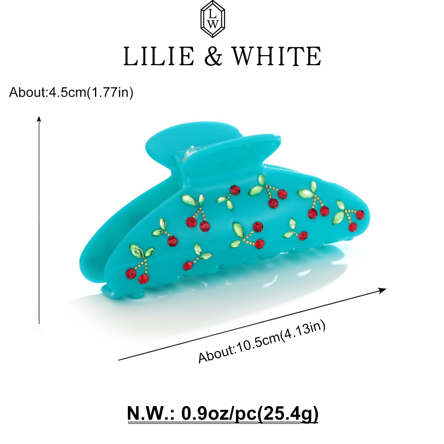 LILIE&WHITE Tortoise Claw Clips For Women - Strong Thick Hair Styling Accessories With Claws For Styling 1PC