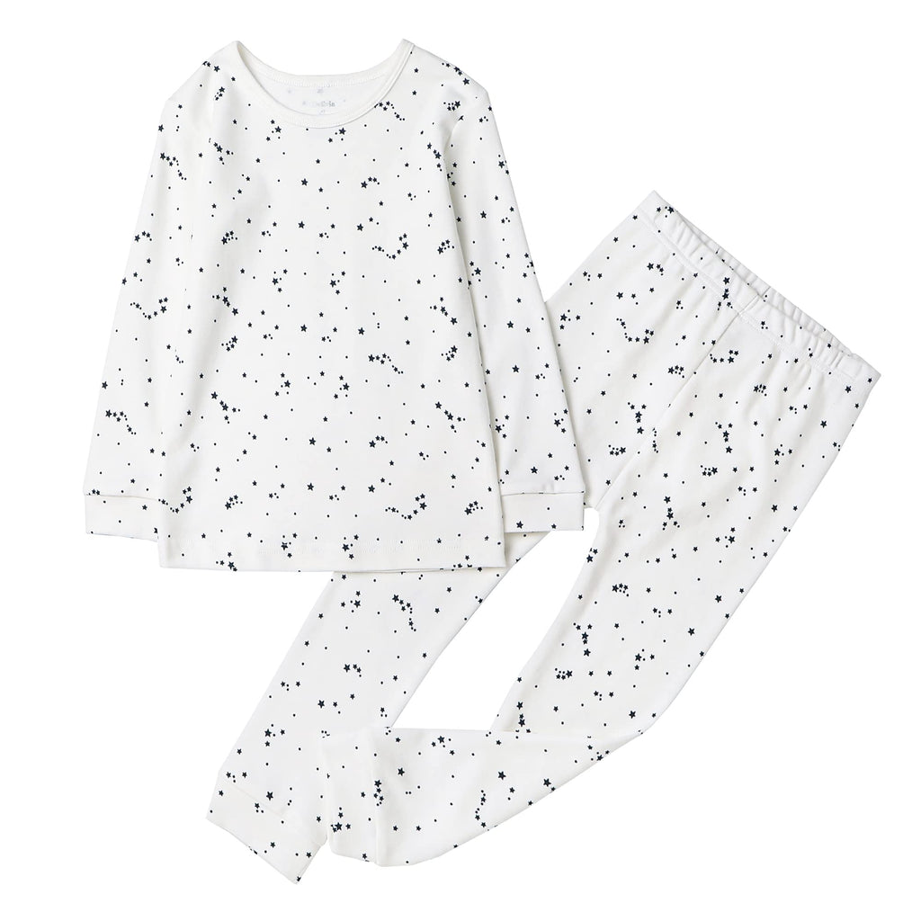 Owlivia 100% Organic Cotton Baby Long Sleeve Pajama Sets, Toddler Boy Girl 2-Piece Sleepwear