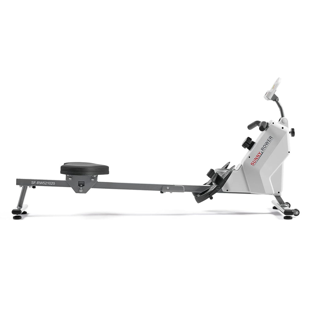 Sunny Health & Fitness Magnetic Rowing Machine for Home Exercise, Quiet & Smooth Rower with Compact Storage and Optional Free SunnyFit App Connectivity