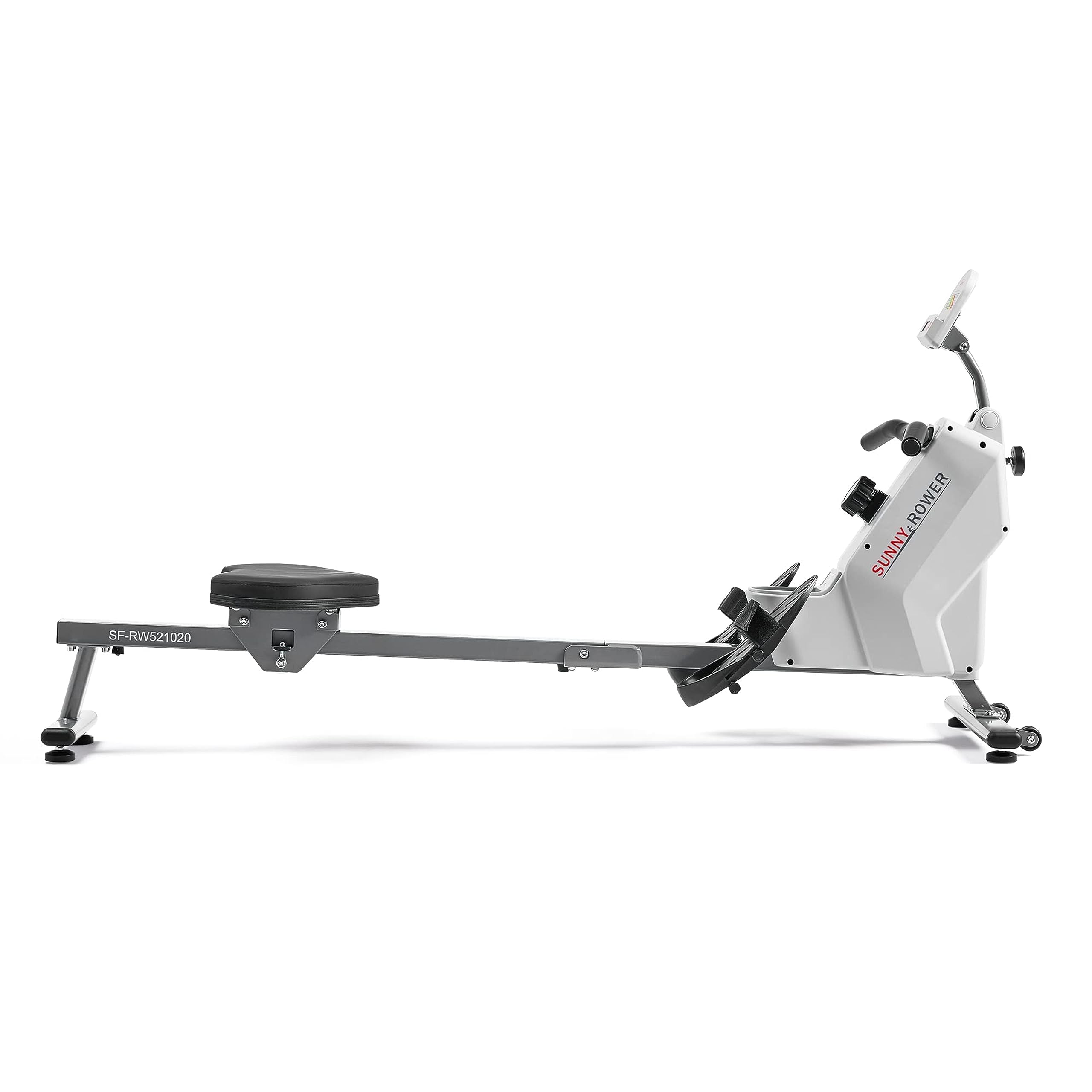 Sunny Health & Fitness Magnetic Rowing Machine for Home Exercise, Quiet & Smooth Rower with Compact Storage and Optional Free SunnyFit App Connectivity