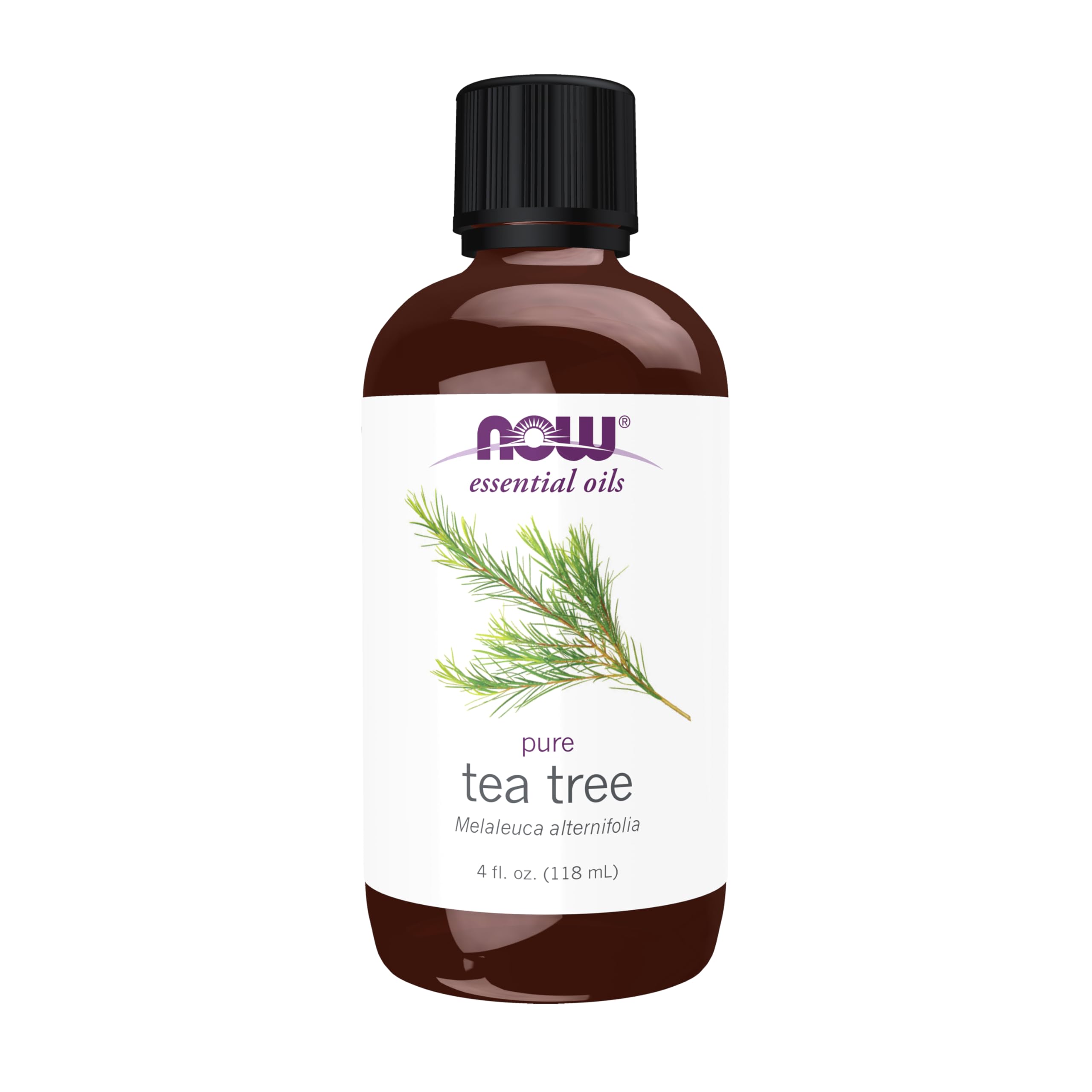 NOW Essential Oils, Tea Tree Oil, Cleansing Aromatherapy Scent, Steam Distilled, 100% Pure, Vegan, Child Resistant Cap, 1-Ounce