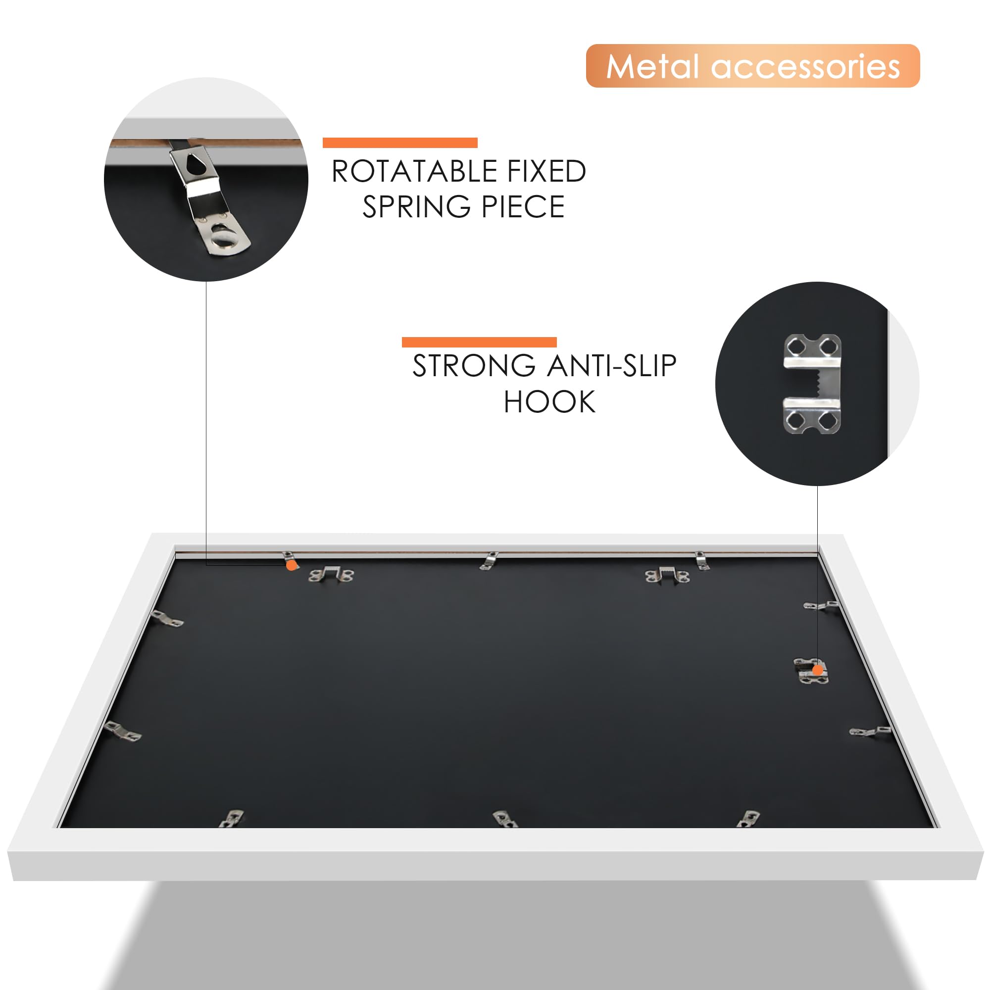 DUENPY Vinyl Record Display Frame 16x22 Inches Display Record Album and 12.5x12.5 Album Cover Art（Black Bottom Mat） Wall Mount