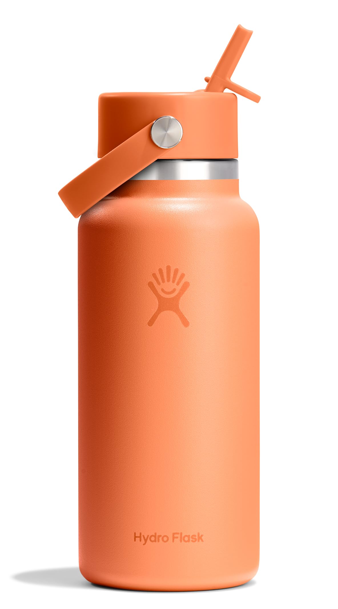 Hydro Flask Water Bottle - Insulated Stainless Steel - Wide Straw Lid, Non Spill, Leakproof in 24 Oz Forest Green Arc