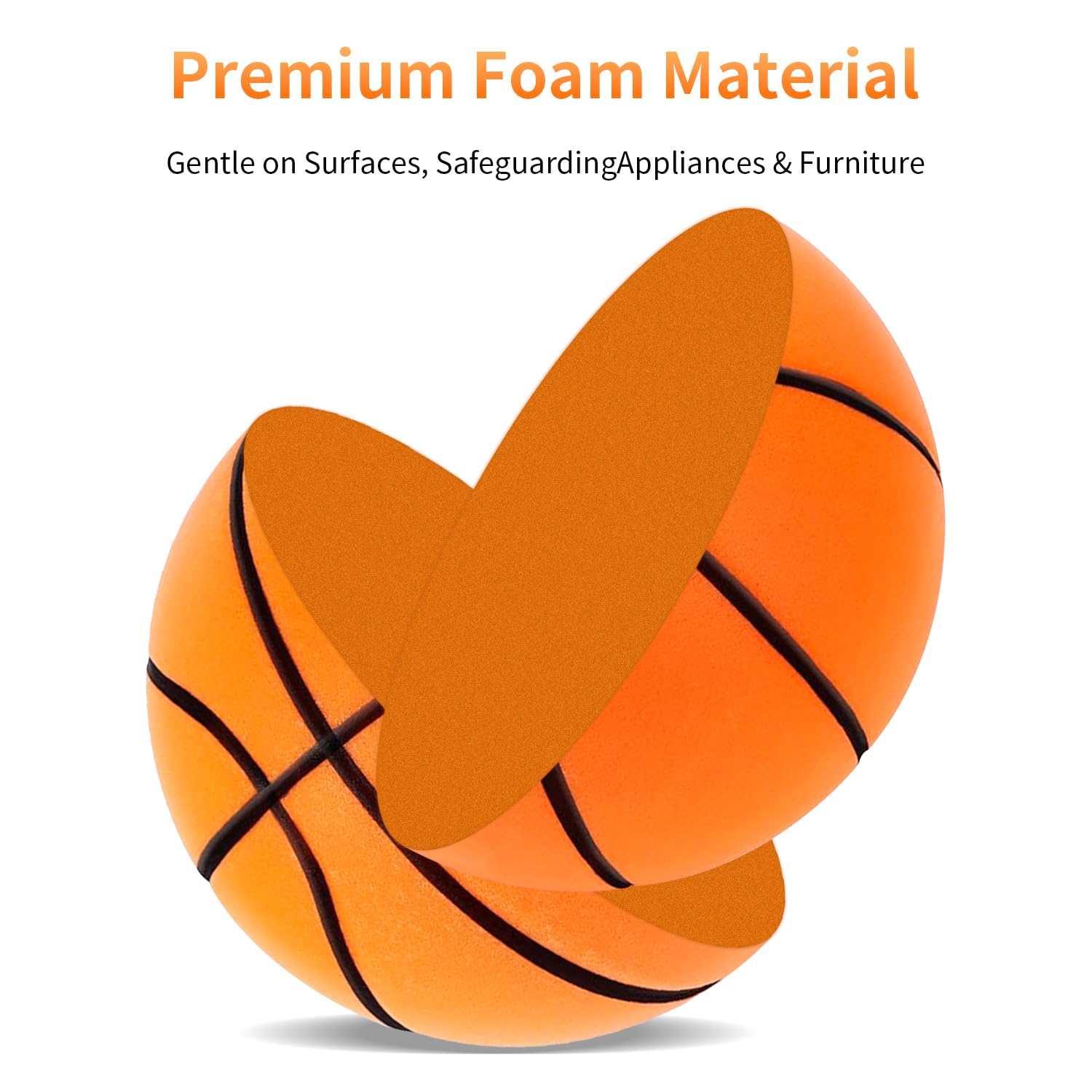 Silent Basketball, 2026 New Silent Basketball, Silent Basketballs Dribbling Indoor, No Noise Basketballs for Various Indoor Activities