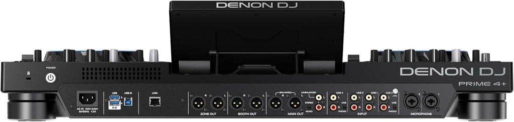 Denon DJ PRIME 4+ Standalone DJ Controller with Stem Separation on 4 Decks, Wi-Fi Streaming, Drop Sampler Mixer, 10.1" Touchscreen, Light Control