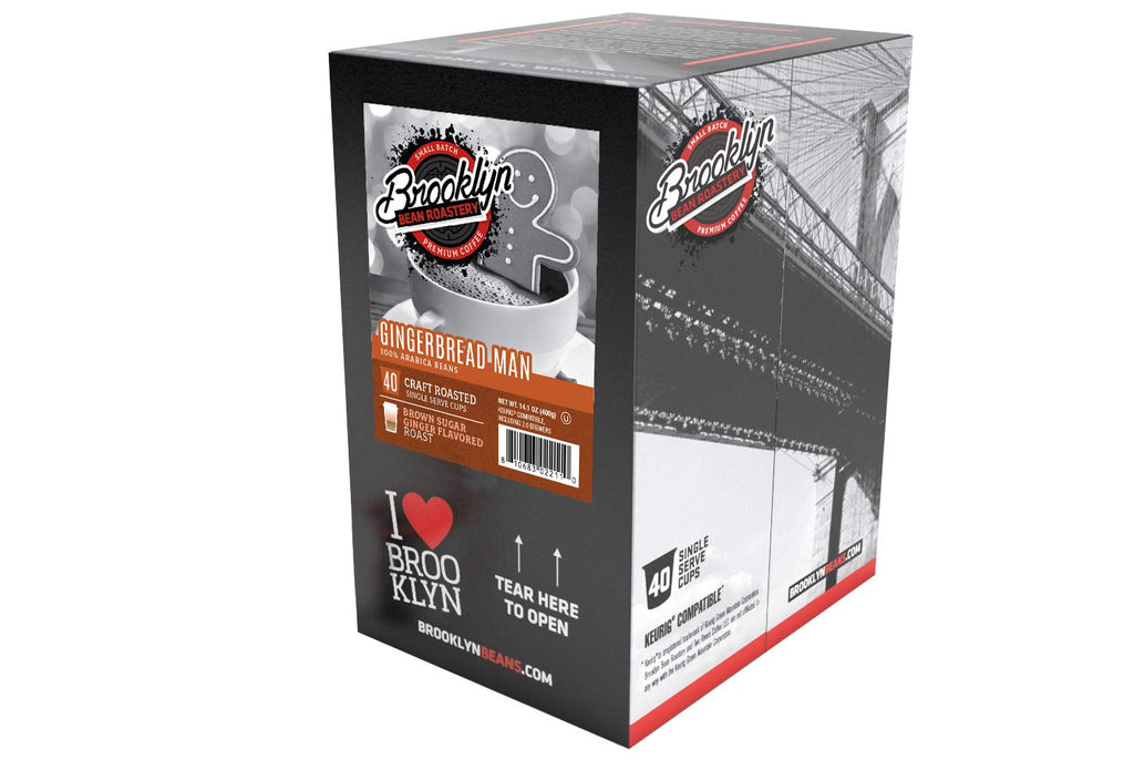 Brooklyn Beans Coffee Pods, Medium Roast Gourmet Variety Pack - Compatible with Keurig K Cup Brewers Including 2.0 Machines, 40 Count