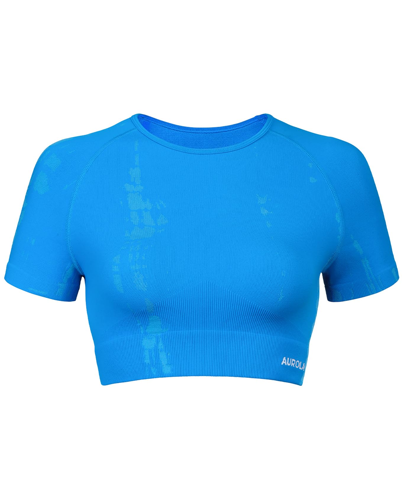 AUROLA Serpent Snake Seamless Workout T-Shirts for Women,Short Sleeve Crop Top Gym Yoga Athletic Shirts Tee