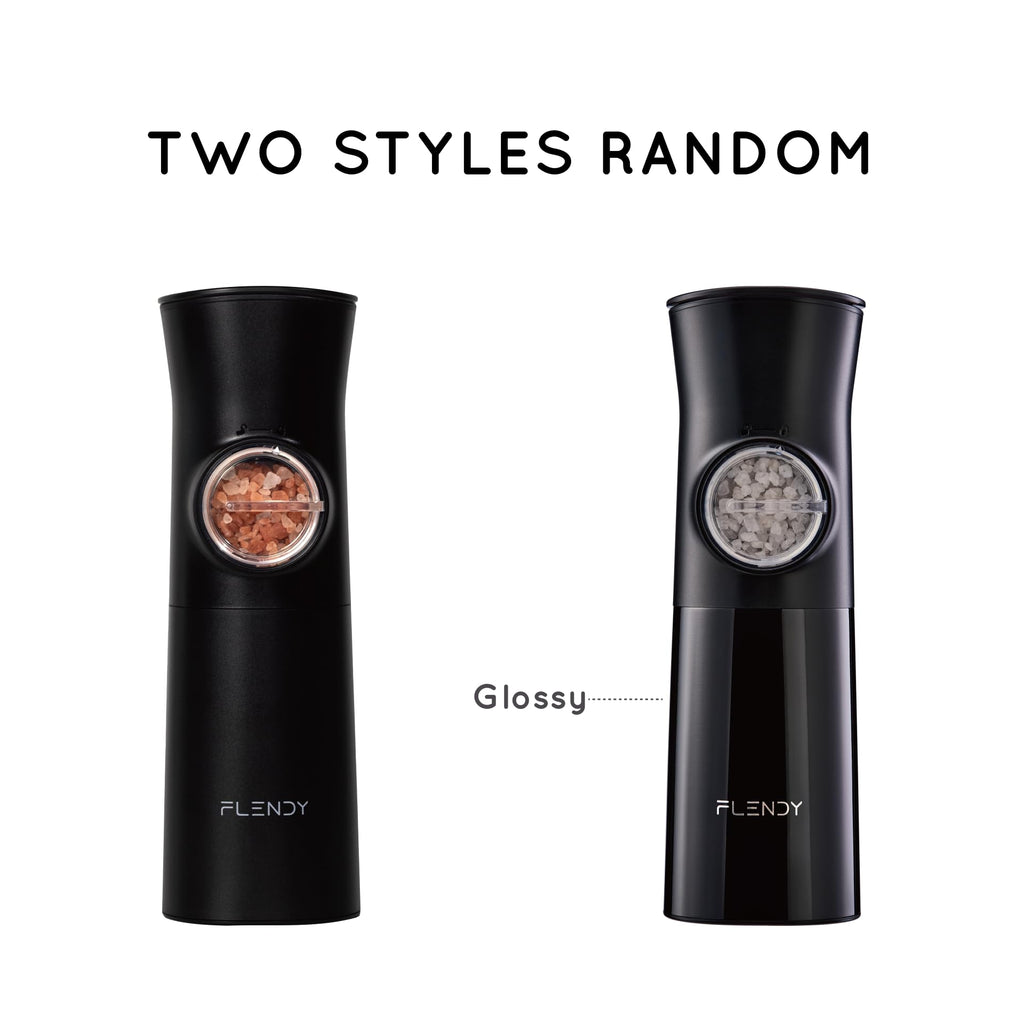 Flendy Gravity Electric Salt and Pepper Grinder Set Rechargeable, Automatic Salt and Pepper Grinder Set with USB C Charging Base, Gravity Salt and Pepper Shakers Set Electric