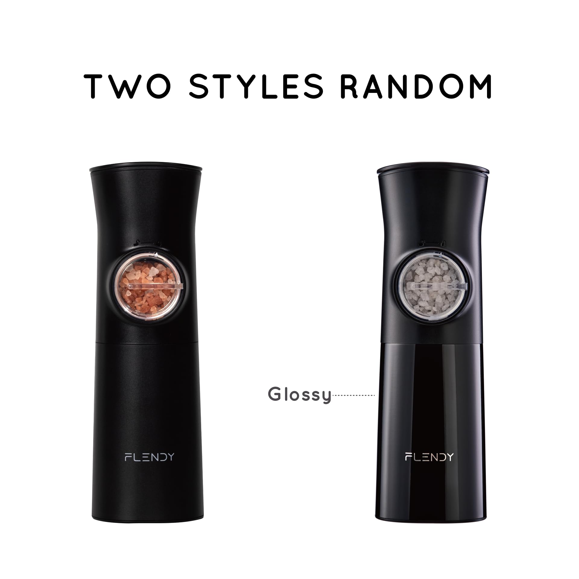 Flendy Gravity Electric Salt and Pepper Grinder Set Rechargeable, Automatic Salt and Pepper Grinder Set with USB C Charging Base, Gravity Salt and Pepper Shakers Set Electric