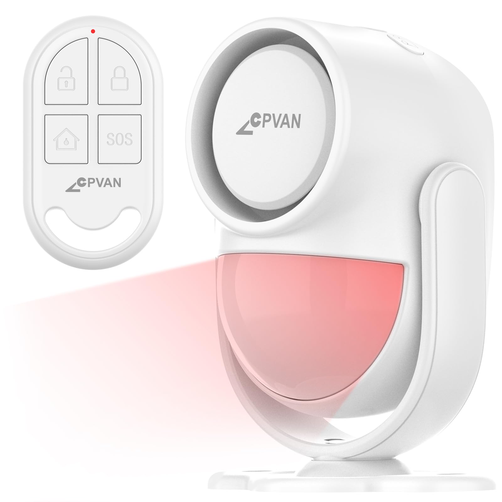 CPVAN WiFi Motion Sensor Alarm, 125dB Smart PIR Motion Detector with Phone App Alerts, Wireless Indoor Home Security Alarm System with Remote, 2.4GHz WiFi, Black